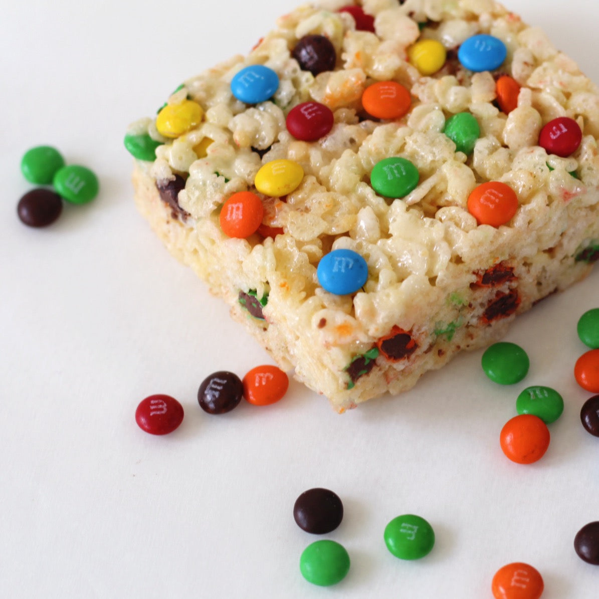 M&M Rice Crispy Treats